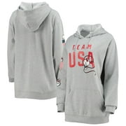 Angle View: Team USA x Hello Kitty Women's Ribbon Pullover Hoodie - Heathered Gray