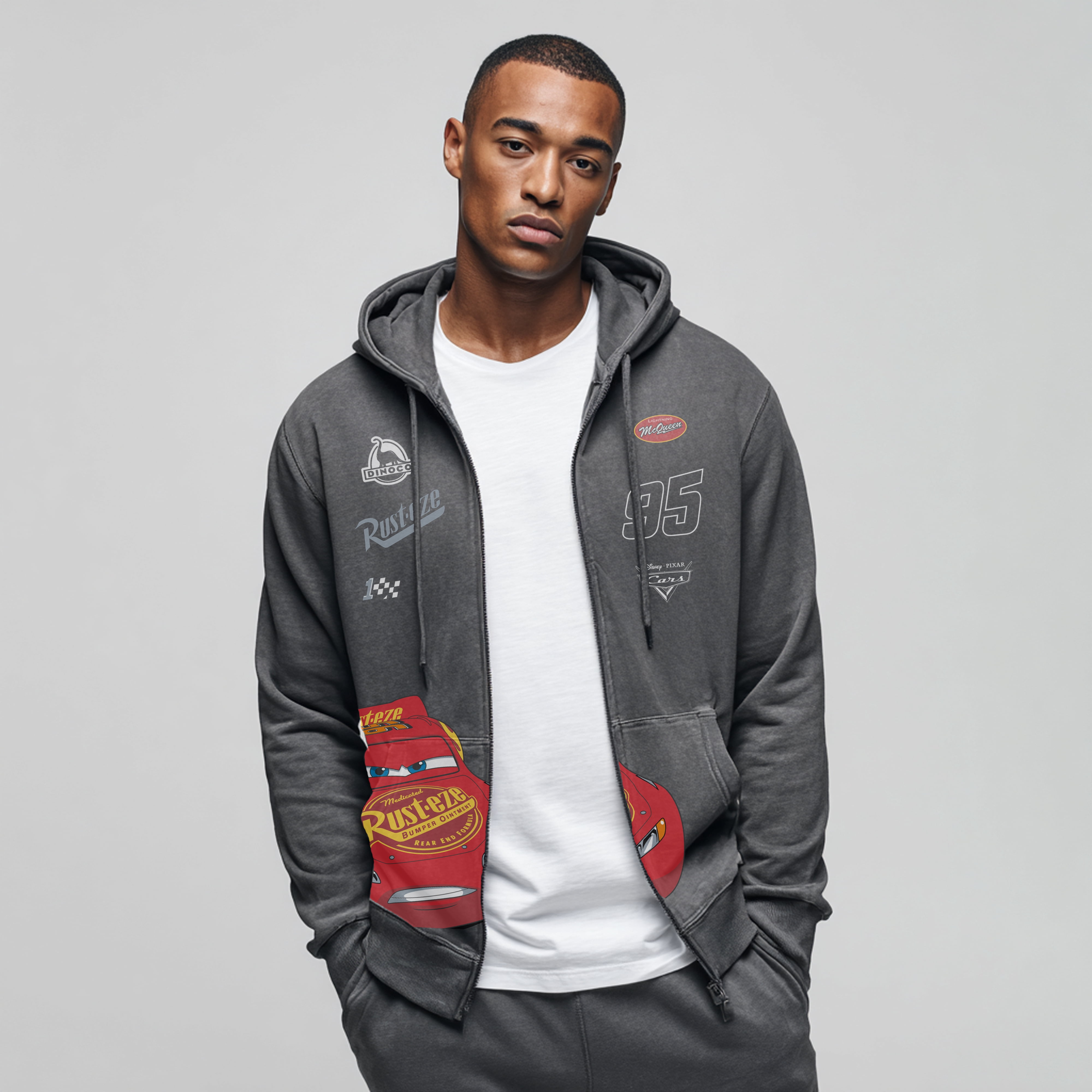 Disney's Lightning McQueen Men's & Big Men's Hooded Sweatshirt, Sizes XS-5XL