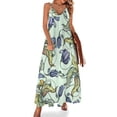 thumbnail image 1 of Vestido sin mangas con dibujo de acuarela y estampado floral vintage, vestido de gala, vestido de noche, 1 of 7