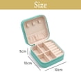 thumbnail image 2 of ENTASSER Mini Jewelry Travel Case,Small Travel Jewelry Organizer, Portable Jewelry Box Travel Mini Storage Organizer Portable Display Storage Box For Rings Earrings Necklaces Giftsgreen, 2 of 5