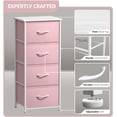 thumbnail image 3 of Sorbus 4-Drawer Nightstand, Bedside Table with Steel Frame, Wood Top, Pink, 3 of 5