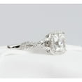 thumbnail image 3 of 3Ct Princess Cut Lab Created Diamond Halo Twisted Engagement Ring 14K White Gold Plated Silver, 3 of 5