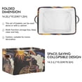 thumbnail image 2 of Yayeee Canvas Storage Basket with Handles for Shelves Fabric Bins Closet Organizer, Colorful Skeleton with Cloud, 2 of 8