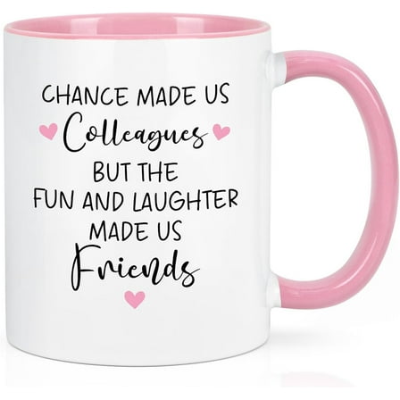 Coworker Gifts For Women, Chance Made Us Colleagues Mug, Work Bestie Gifts For Women, Coworker Leaving Gifts For Women, Farewell Birthday Gifts For Coworkers, Friends Mug, 11 Oz