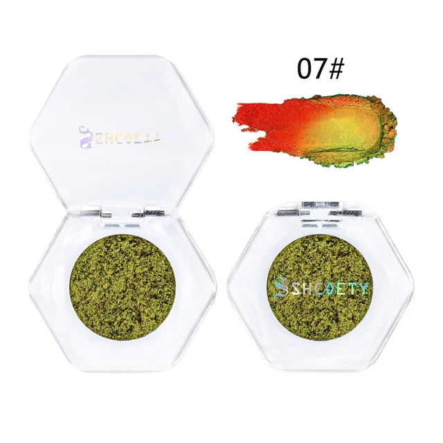 Beauty Care,Optical Chameleons Longan Shadow Powder,12-Color Metallics Light Sensitive High-Gloss Glitter Sequins