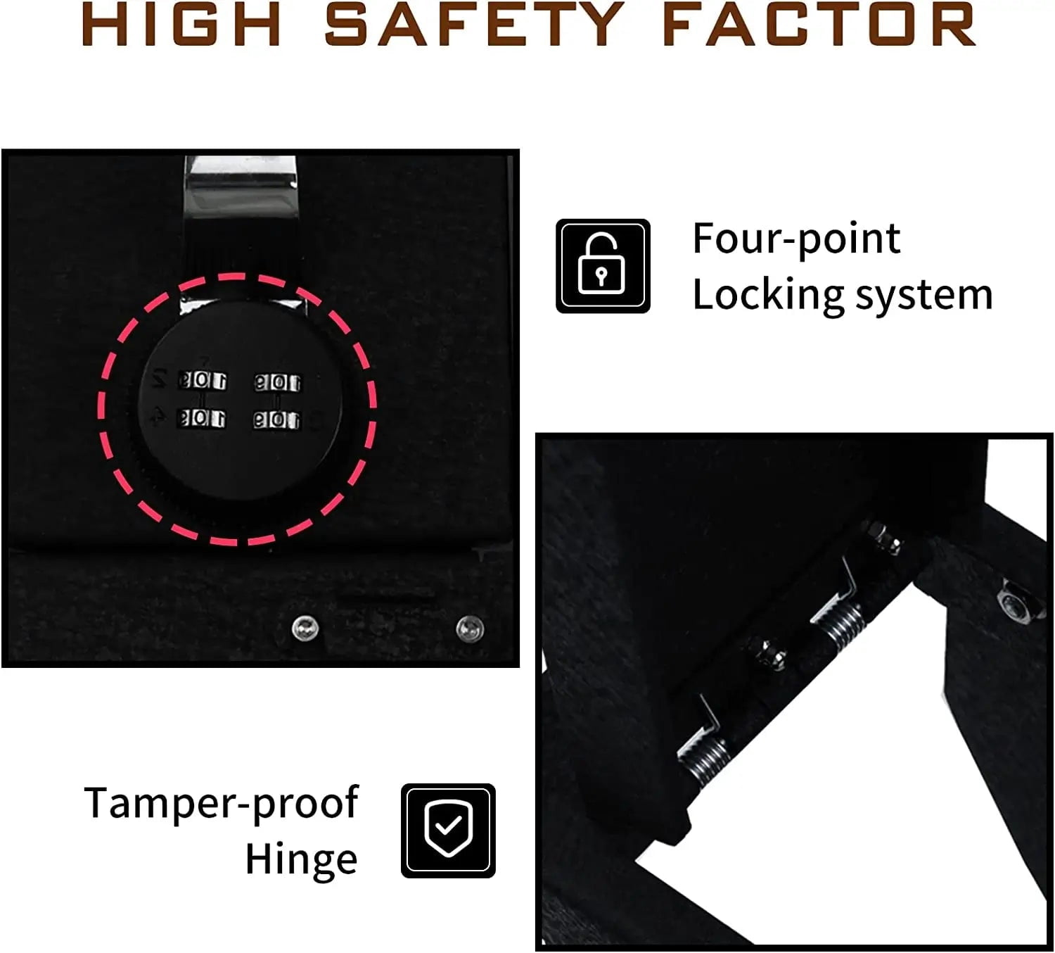 Console Safe Gun Safe for Car, WASAI Premium Console Gun Vault Lockbox Compatible with Mercedes-Benz GLC 2016-2022, 4-Digit Combination Lock.