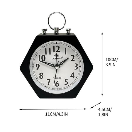 Silent Soft Wake-Up Alarm Clock Kids Timer Digital Clock for Table Desk Shelf Wall Hanging Battery Operated Small Clock (4.3*1.8*3.9Inch)