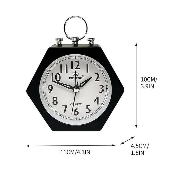 Silent Soft Wake-Up Alarm Clock Kids Timer Digital Clock for Table Desk Shelf, Wall Hanging Battery Operated Small Clock (4.3*1.8*3.9Inch)