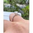 thumbnail image 3 of solitaire jewels 2CT Pear Moissanite Hidden Halo Engagement Ring For Women, 14K Yellow Gold, 3 of 4