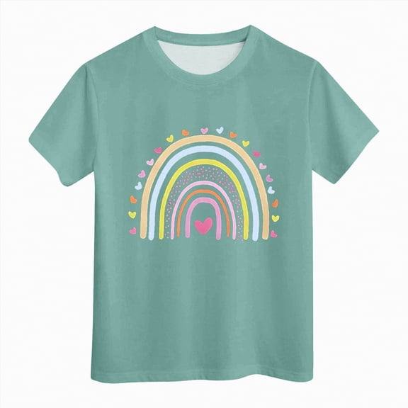 Toddler Kids Girls Short Sleeve Cotton T Shirts 24 Months 2t 3t 4t 5t 6t 7t Soft Breathable Summer Tops Casual Daily Wear Basic Tees Clothing Gibobby,10-11 Years,Green
