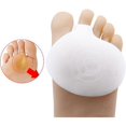 thumbnail image 1 of Almohadilla de gel suave para pies, inserto de callos metatarsianos, alivio del dolor de pies, juanete, almohadilla para antepié, alivio de pies para hombres y mujeres (2 pares, blanco), 1 of 4