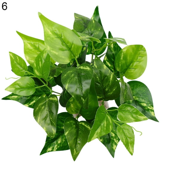 Papaba Artificial Leaf,Clear Texture Artificial Leaf Fadeless Plastic Floral Arrangement Simulation Plant Home Decor