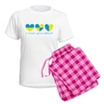 thumbnail image 5 of CafePress - I Stand With Ukraine Heart Pajamas - Women's Short Sleeve Print T-Shirt and Pants Light Cotton Pajama Set, 5 of 7