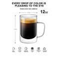 thumbnail image 2 of Tazas de café Luxu de vidrio martillado, 450 ml, juego de 6, 2 of 8