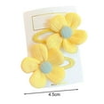 thumbnail image 5 of 1 Pair Hairpin Cartoon Flower Shape Sweet Color Elastic Anti-slip Lightweight Hair Decoration Soft Fabric Bangs Clips Girls Side Clips Hair Styling Tool, 5 of 6