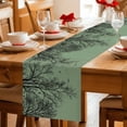thumbnail image 5 of Green Black Branches Table Runner 70 Inches, Botanical Dead Tree Birds Bed Runner Dresser Scarves Tabletop for Indoor Outdoor Parties/Ceremony/Banquet, 13" x 70", 5 of 9