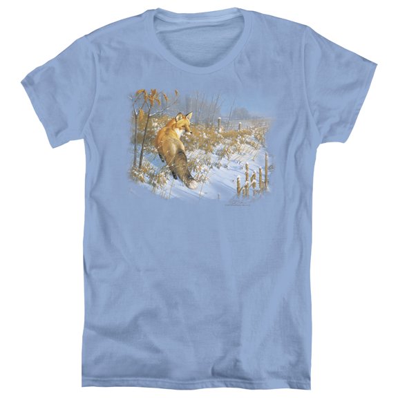 Wildlife - Winter Red Fox - Women's Short Sleeve Shirt - Large