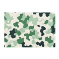 thumbnail image 2 of Toilet Rug Rectangle Bathroom Rugs Non-Slip Soft Plush Machine Washable Contour Bath Mat Green Camouflage Shapes 24x16, 2 of 9