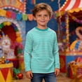 thumbnail image 2 of BJUTIR Boys T Shirts Long Sleeve Graphic Tee With Stripes And Print For Casual Comfort Basic Top Size 7-8 Years, 2 of 6