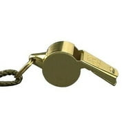 Rothco GI Style Soft Braided 30 Inch Multipurpose Police Whistle, Durable Brass, Gold