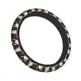 thumbnail image 4 of Checkered Cowhide Fur Universal Steering Wheel Cover Fit for Truck Texture Soft Car Steering Wheel Protector Auto Accessories, 4 of 4