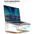 thumbnail image 4 of GFDYREE Soundance Aluminum Laptop Stand for Desk Compatible with Mac MacBook Pro Air Apple Notebook, Portable Holder Ergonomic Elevator Metal Riser for 10 to 15.6 inch PC Desktop Computer, R, 4 of 7
