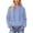 Blue, variant on Bibifish Womens Hoodies Striped Print Long Sleeve Drawstring Pullover Tops Fall Winter Casual Comfy Activewear Sweatshirts