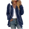 thumbnail image 2 of cllios Womens Winter Fuzzy Fleece Jacket Hooded Color Block Patchwork Cardigan Coats Oversized Fluffy Sherpa Outerwear with Pockets, 2 of 5