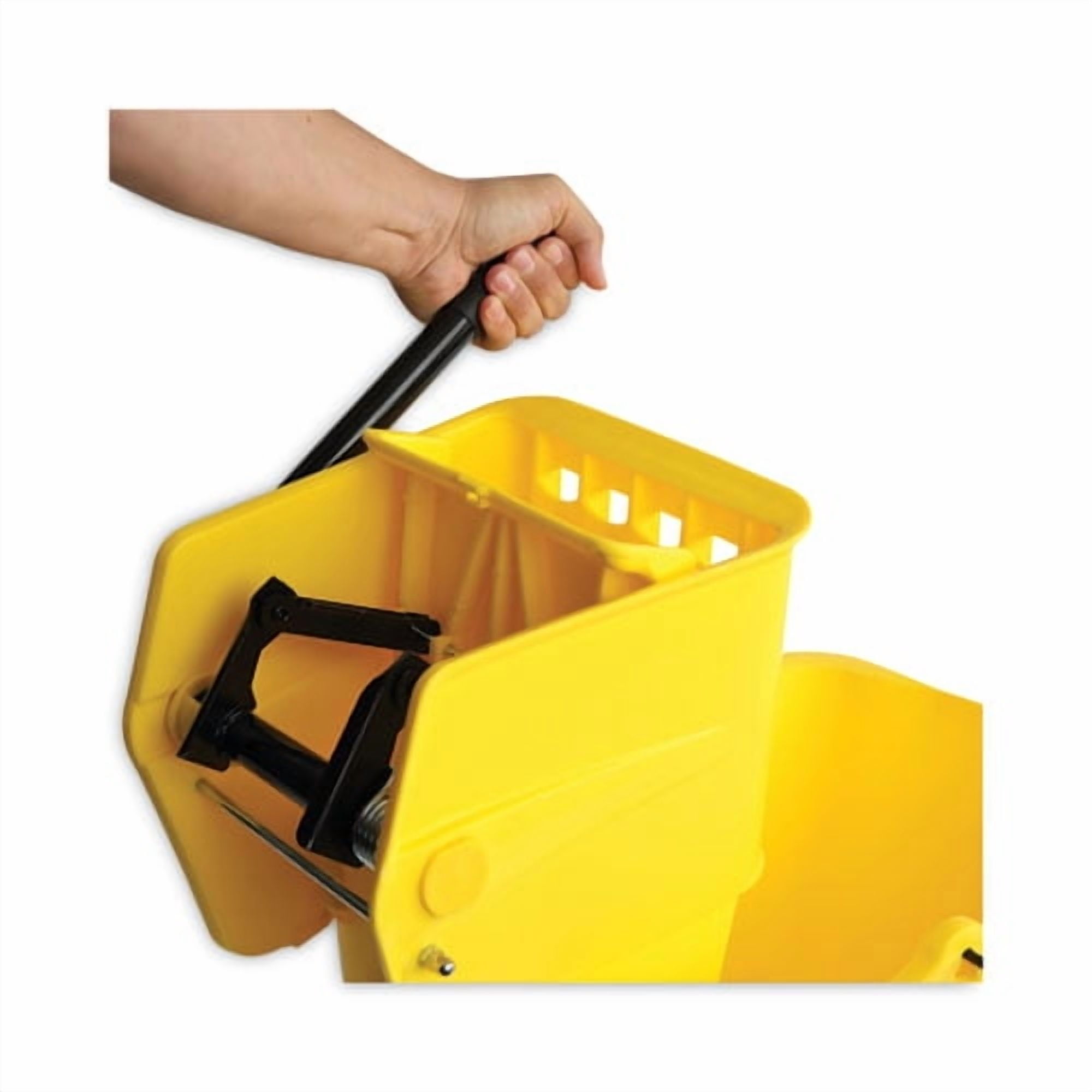 Pro-Pac Side-Squeeze Wringer/Bucket Combo, 8.75 gal, Yellow/Silver | Bundle of 2