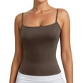 thumbnail image 4 of ZHOGXU Women'S Tank Top Sleeveless Suspenders Solid Color Seamless Slim Fit Comfortable Top For Casual Daily Wear Coffee S, 4 of 6
