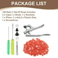 thumbnail image 3 of Uxcell Plastic Snaps Fasteners with Snap Pliers, 100 Set T8 Round Resin No-Sew Button Snap Fasteners Kit Watermelon Red, 3 of 7