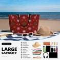thumbnail image 4 of Goofa Merry Christmas Print Beach Bags Waterproof Beach Tote Bag Zipper Sandproof Swim Pool Bag Large Tote Beach Vacation Travel, 4 of 6