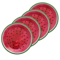 HL Melamine Appetizer Plates Watermelon Red 8.9 inches Salad Snacks Dessert 4 Pieces