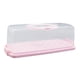 thumbnail image 3 of Caja portátil para guardar pasteles, bandeja para servir huevos, soporte para pasteles con tapa, recipiente para pasteles para Picnic, frutas, cocina , rectángulo rosa Macarena portador de pastel, 3 of 8