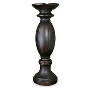 Oversized Wood Candle Holder, Espresso