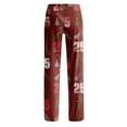 thumbnail image 5 of Adult Fashion Loose Christmas Print Casual Pants with Drawstring Elastic Waist, Comfortable Sleepwear and Loungewear Trousers for Home Use,Wine,XL, 5 of 7