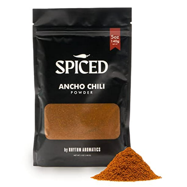 SPICED 5 Oz. Ancho Chili Powder Ground Spice Seasoning for Mexican