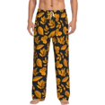 thumbnail image 1 of Kdxio fall leaf Pattern Men's Pajama Pants, Elastic Waist with Drawstring and Pockets, Comfortable Loungewear-Small, 1 of 6