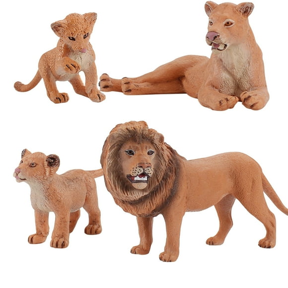 4 Pcs Figurines d'Animaux Réalistes - Jouets Éducatifs Préscolaires pour Apprentissage Précoce, Matériau en Résine Sûr
