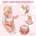thumbnail image 4 of Keyohome Baby Dolls, 12" Baby Doll Playset with Sleeping Carrier Bassinet Bed Set in Gift Box, Soft Reborn Baby Doll with Cloths/Blanket/Feeding Kit for Girls Ages 3+, 4 of 9