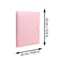 thumbnail image 2 of A4 4 Hole D Ring Loose Leaf Folder, Lightweight Office Document Organizer For Daily Archiving And Filing (Pink), 2 of 5