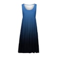 thumbnail image 4 of CHOK Robes en Lin pour Femmes Été Grande Taille Manches Courtes Col en V Longueur Genou Robe Ample Décontractée Confortable Plage 2024 Soldes, 4 of 6