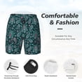 thumbnail image 5 of Balery Vintage Floral Mens Swim Trunks Swim Shorts for Men Quick Dry Inseam Beach Shorts with Compression Liner Pocket-Large, 5 of 9