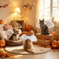 thumbnail image 6 of 3 Pcs Halloween Pet Wing Costume,Funny Halloween Dress Up with Adjustable Elastic Band,White Angel Pet Style Apparel for Dogs and Cats, 6 of 6