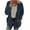 Dark Blue, variant on Turilly Women's Fuzzy Sherpa Fleece Cardigan Sweater Button Down Cozy Plush Outerwear with Pockets for Fall Winter