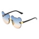 thumbnail image 2 of Gafas de sol de verano con orejas de gato sin montura, adornos para viajes de playa, gafas para niños, regalo Azul, 2 of 9