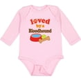 thumbnail image 3 of Inktastic Bloodhound Loved by a (Dog Breed) Boys or Girls Long Sleeve Baby Bodysuit, 3 of 5