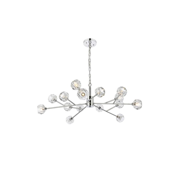 Elegant Lighting Graham 15 Light Pendant in Chrome