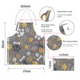 thumbnail image 7 of Dog Paw and Bone Apron-Garden Aprons for Women with Pockets-Cotton Linen Waterproof Kitchen Cooking Gardening Aprons Adjustable for Kitchen,Cooking,BBQ and Salon 33x27 Inch, 7 of 7