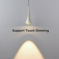 thumbnail image 5 of FSLiving J-Type Track Pendant Light with Adjustable Height Dimmable 7W LED Track Spotlight Retractable Lift Modern White Touch Control Accent Downlight Linear for Dining Rooms - Set of 3, 5 of 8